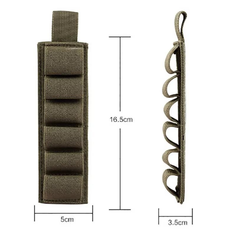 Porte-cartouches adhésif 6 coups pour fusil de chasse - Accessoire tactique pêche et tir sportif
