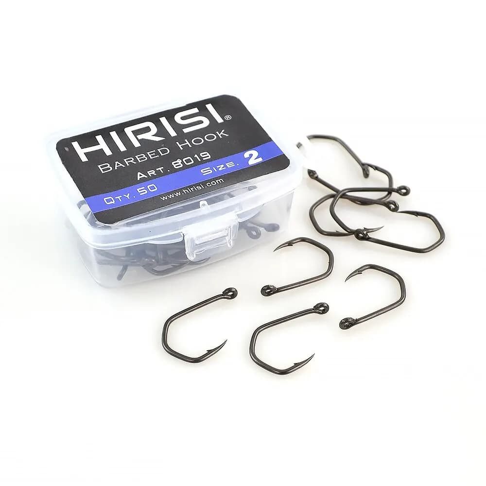 Hameçons de pêche à la carpe Hirisi en acier haute teneur en carbone, avec revêtement PTFE