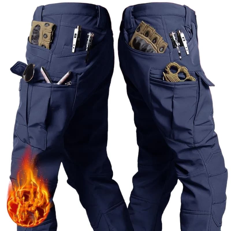 Pantalon cargo polaire 5XL 6XL coupe droite - Loose tactique casual travail randonnée
