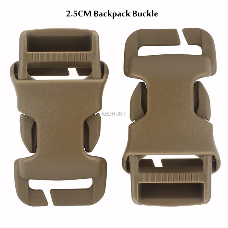 2 boucles tactiques QASM 2.5CM pour sac de pêche - Libération rapide sécurisée pour usage intensif