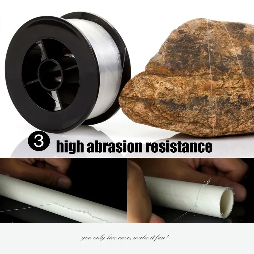 Ligne de pêche fluorocarbone 200m blanc marron pour carpe - Haute résistance à l'abrasion et coulante