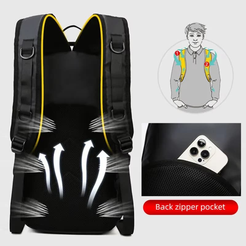 Sac à dos pêche molle étanche multifonction - Randonnée camping voyage avec porte-canne