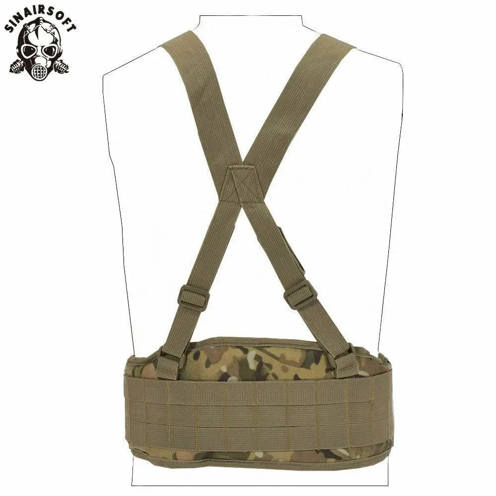 Gilet tactique Molle ceinture homme 1000D nylon rembourrée réglable pour airsoft et pêche
