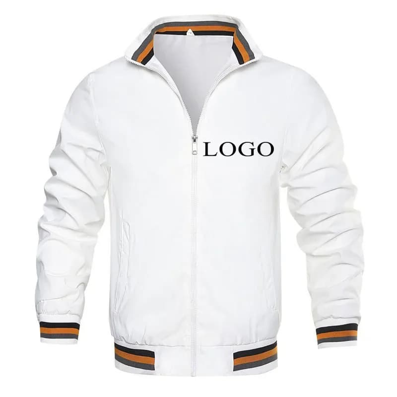 Veste personnalisable logo/picture sur mesure homme femme col montant pêche unique