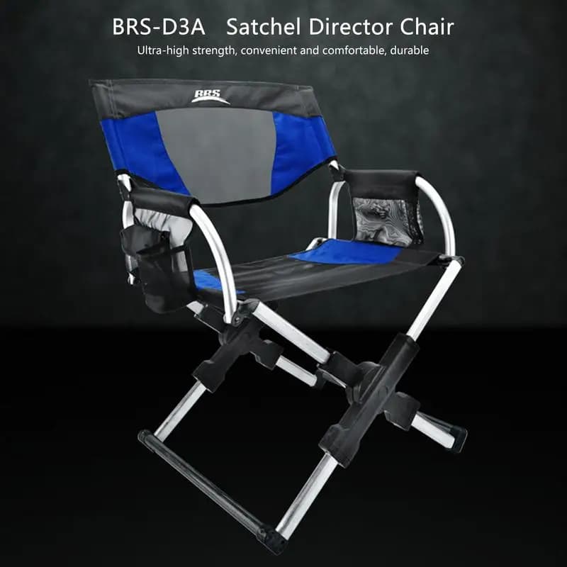 Fauteuil pliant BRS-D3A pêche camping plage - Chaise portable aluminium léger avec sacoche