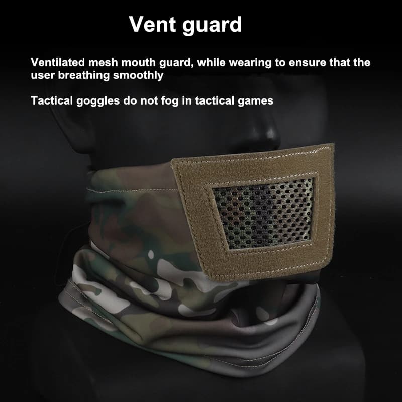 Masque de chevalier pliable - Masque de protection demi-visage pour tir, pêche et entraînement outdoor