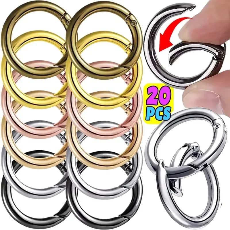 Anneaux métalliques 30/10pcs pour DIY bijoux - Fermoirs ronds ouverts pour porte-clés et chaînes