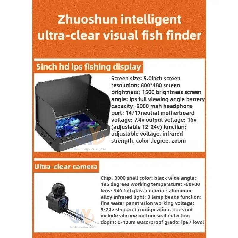 Caméra de pêche sous-marine étanche vision nocturne - Affichage ultra-clair pour observation des poissons en direct