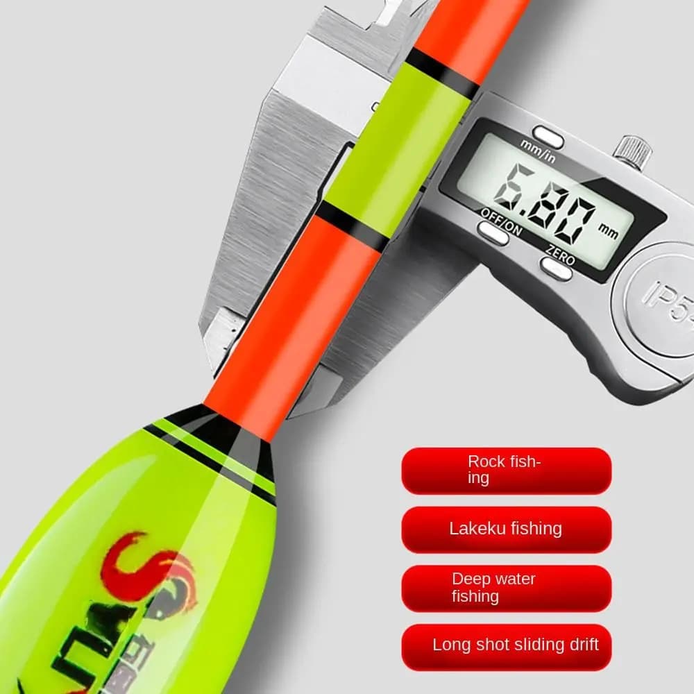 Indicateur de touche lumineux électronique 3 lumières pour pêche de nuit flotteur coulissant tube dérive