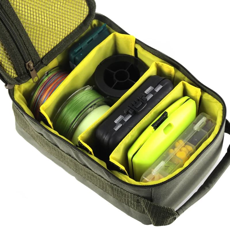 Sac de pêche étanche portable avec séparateurs - Rangement moulinets spinning baitcasting
