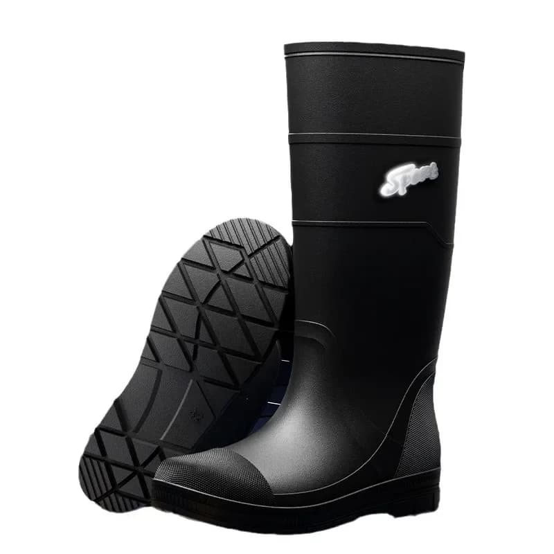 Bottes de pluie homme hautes genou imperméables antidérapantes pour randonnée montagne et sécurité travail