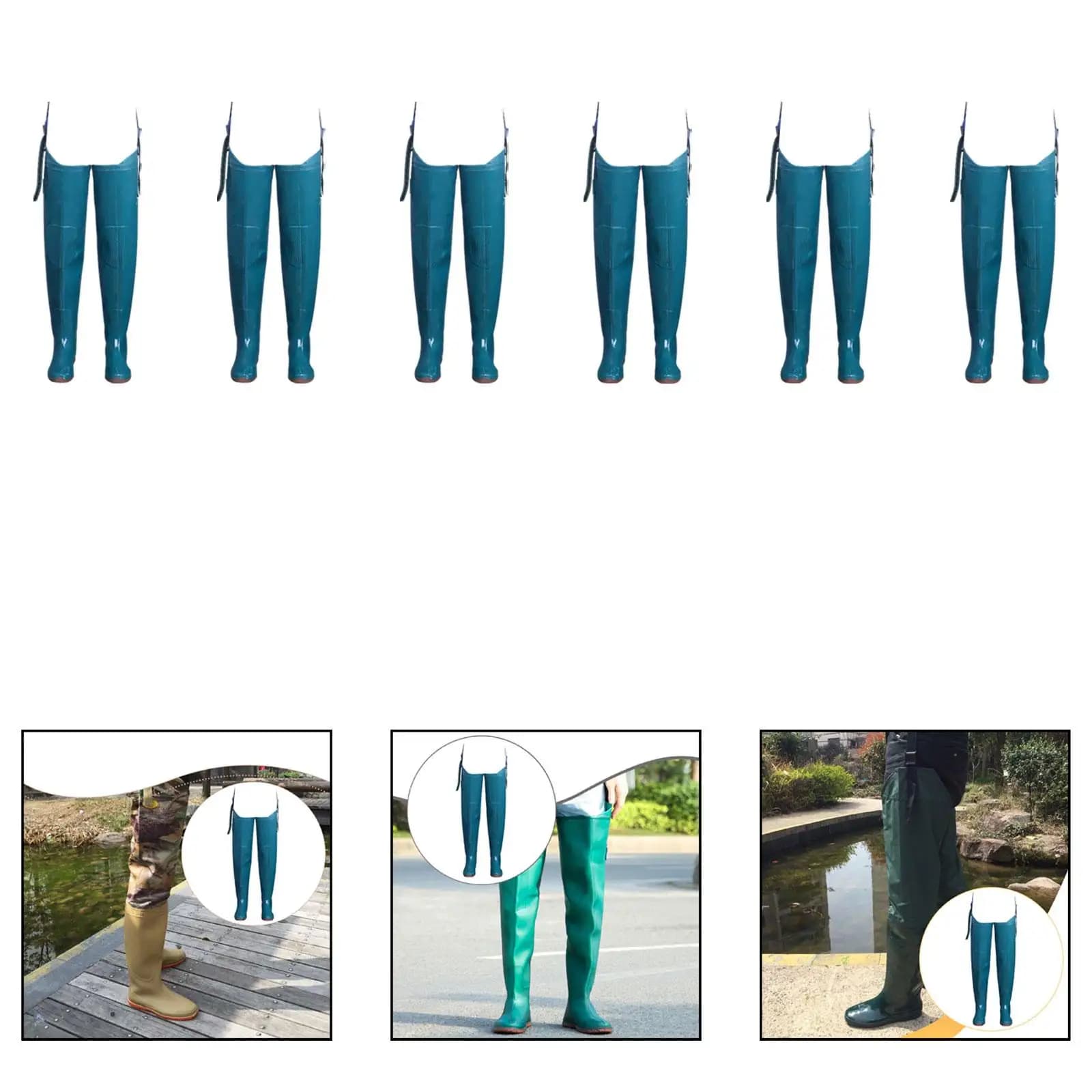 Bottes de pêche wader imperméables genou long - Chaussures eau résistantes durables pour pêche extérieure