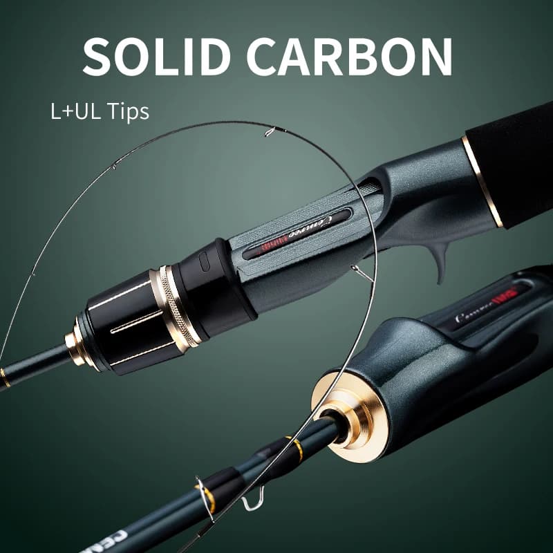 Canne à truite L+UL Tips pour pêche légère au leurre spinning et baitcasting en rivière