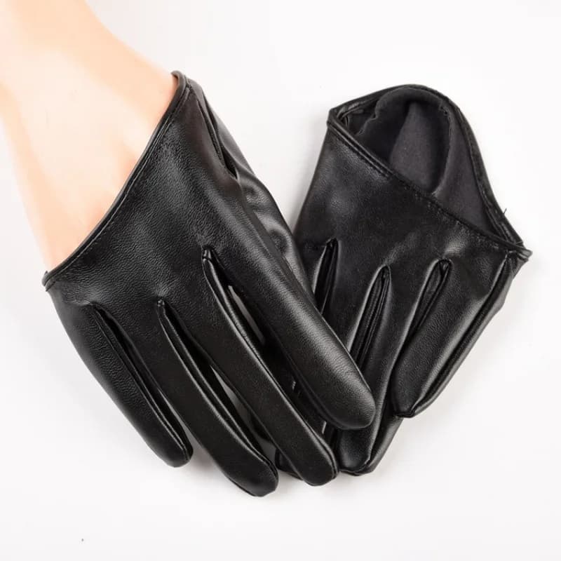 Gants de pêche nocturne DS femme - Cuir multicolore souple pour performances scéniques et danse hip-hop