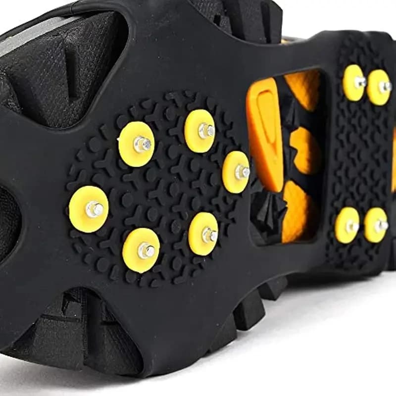 Crampons antidérapants 10 pointes acier pour neige glace randonnée marche traction sécurité