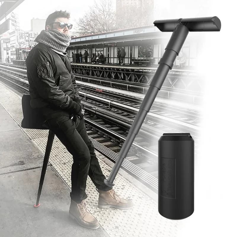 Nouveau tabouret de chasse portable réglable et rétractable - Siège mini pliant pour camping pêche randonnée