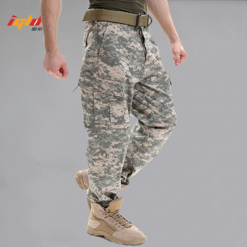 Pantalon camouflage tactique militaire multicam pour pêche, chasse et escalade