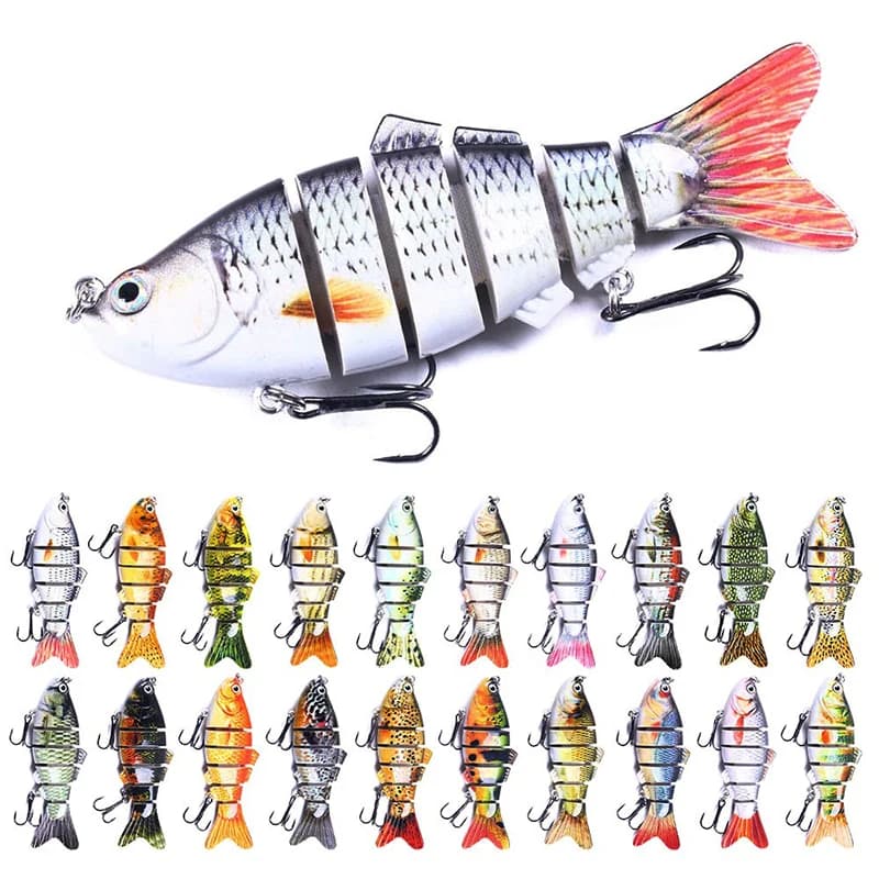 Leurres swimbait multi-articulés coulants lents pour tous carnassiers - Eau douce et mer