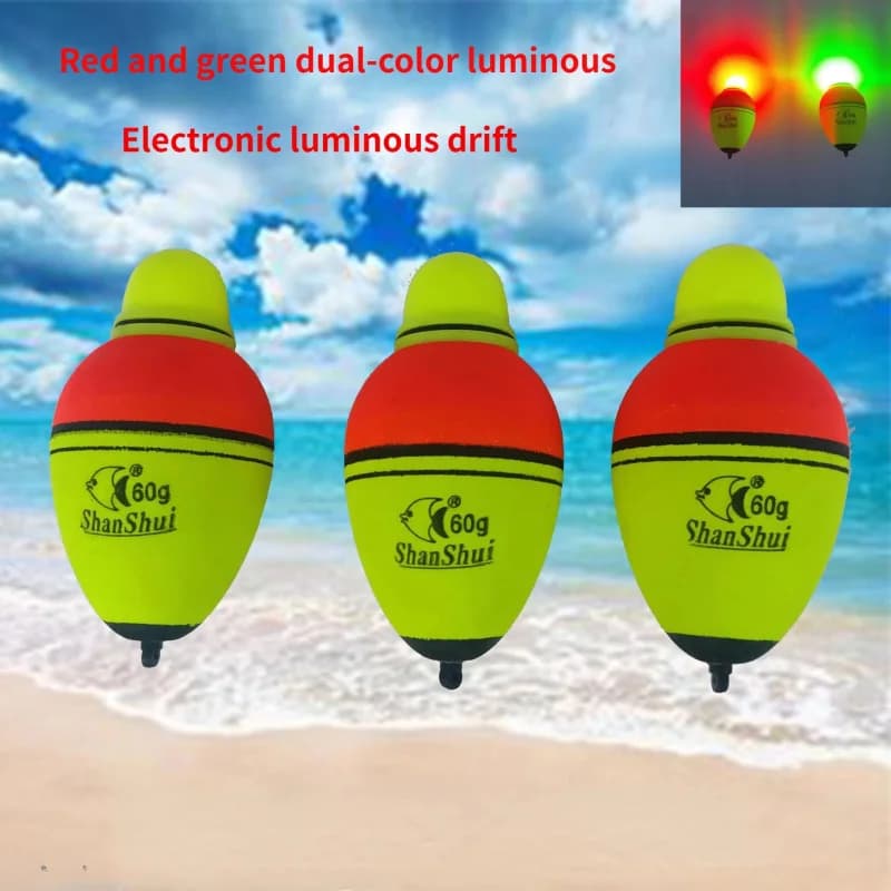 Flotteurs lumineux pêche nuit 2/4 pièces EVA luminescent 30-100g pour pêche mer et roche