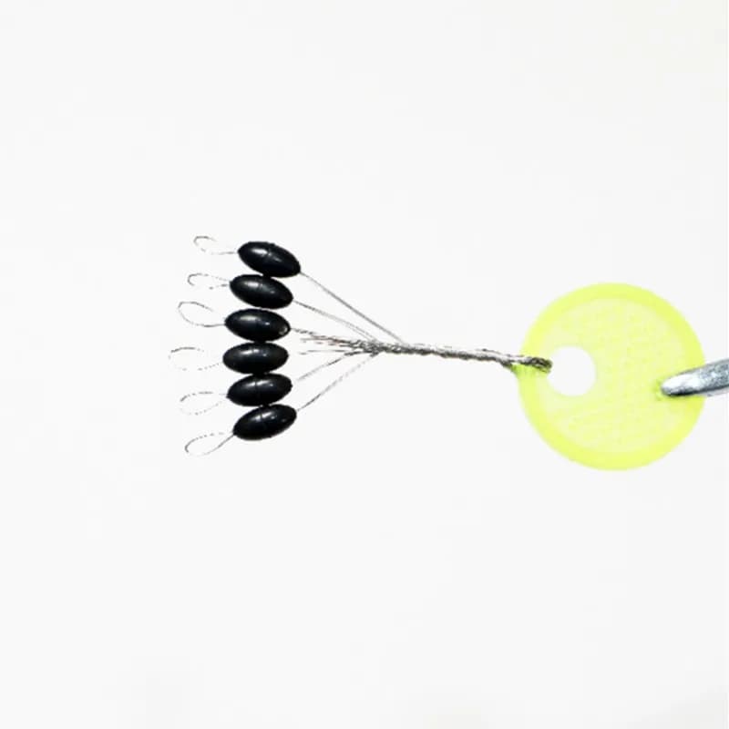 Lot de 120 bouchons ovales en caoutchouc silicone pour flotteur de pêche à la carpe et