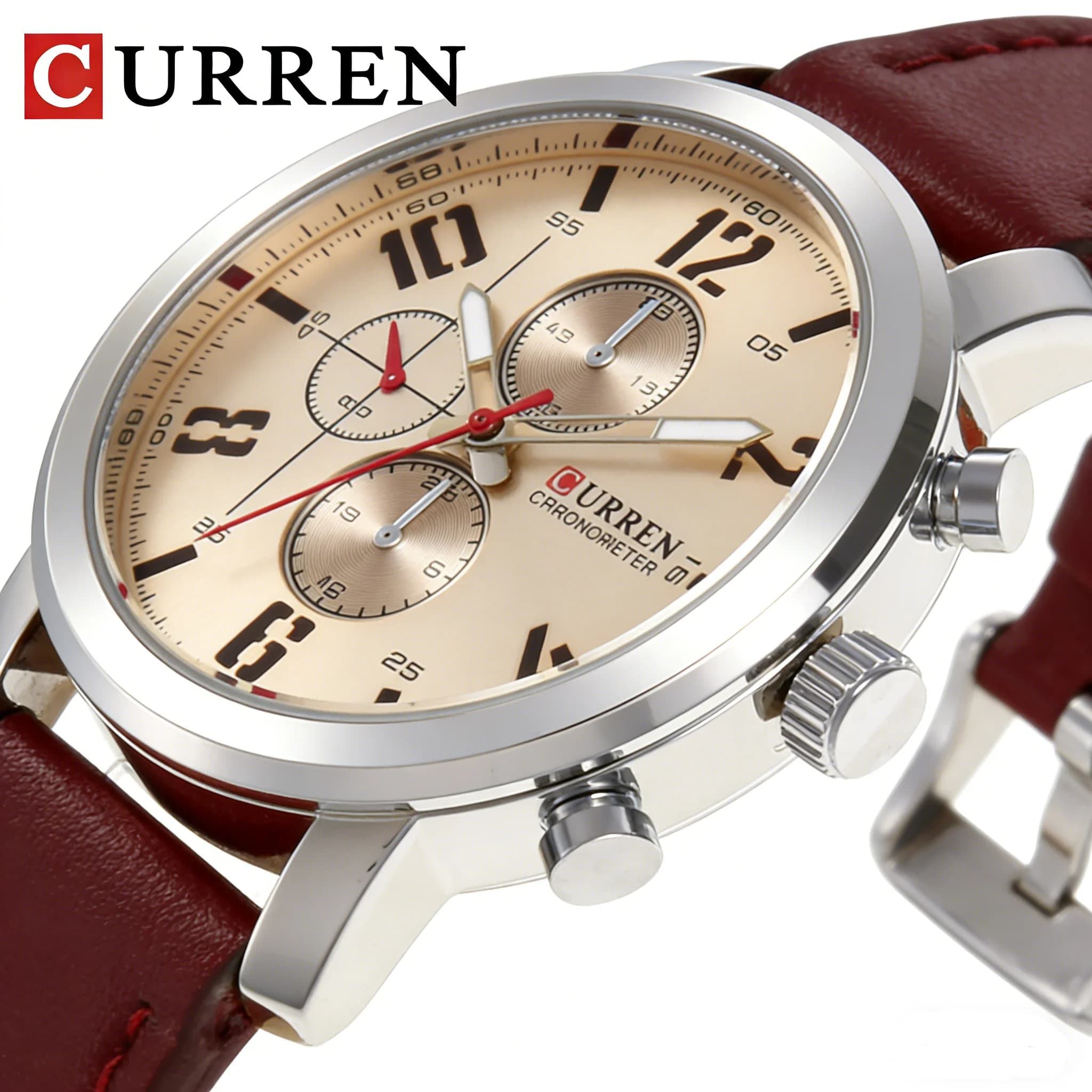 Montre homme sport quartz Curren 8192 8208 étanche fashion gros cadran aiguilles lumineuses relojio masculino