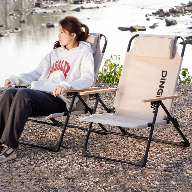 Fauteuil de camping KRC CAMP réglable avec coussins amovibles pour pêche et randonnée