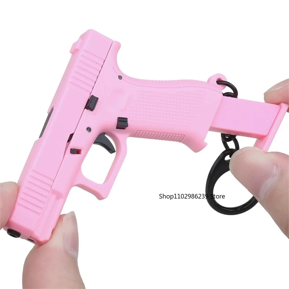 Porte-clés pistolet G45 miniature modèle réaliste pêche cadeaux anniversaire accessoires
