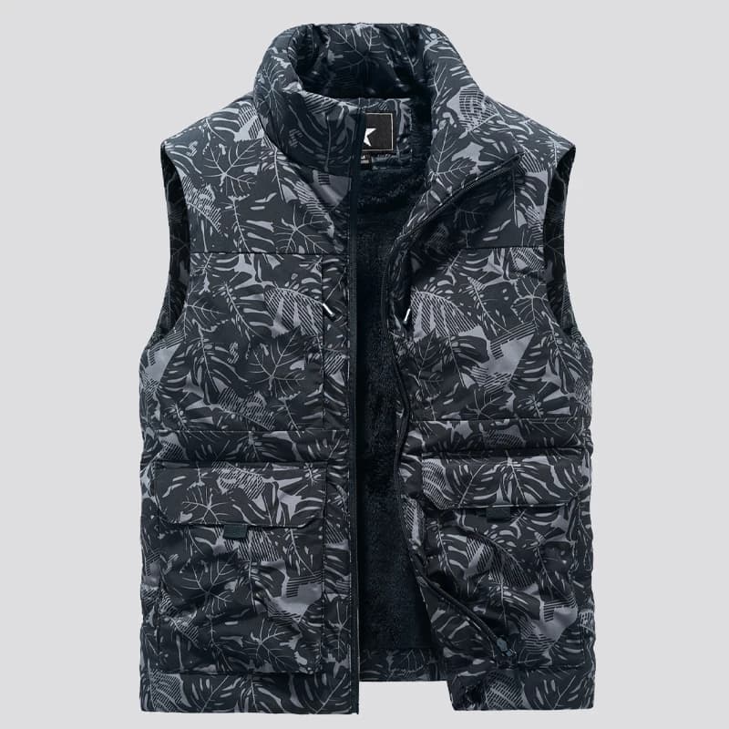 Veste sans manches homme polaire chaude hiver grande taille 6XL avec multiples poches