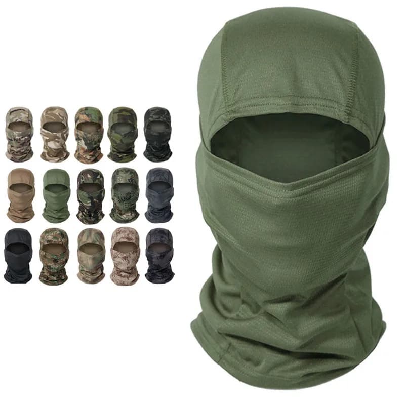 Cagoule tactique Multicam camouflage intégrale pour chasse, pêche, cyclisme et activités outdoor