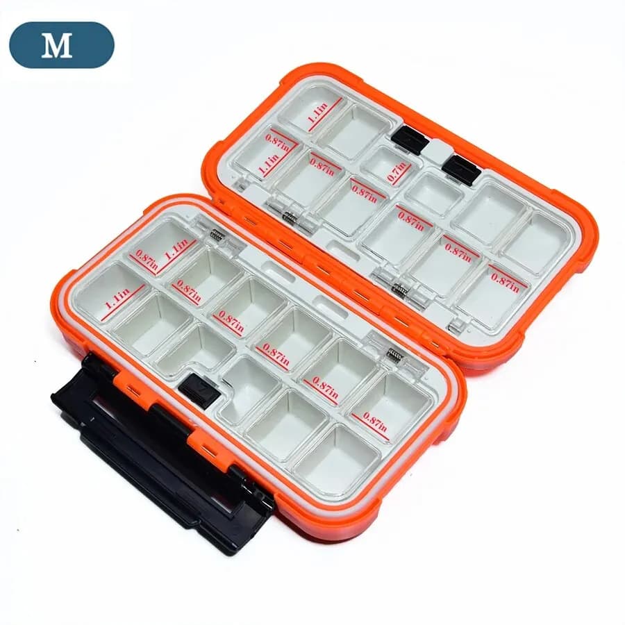 Boîte de pêche étanche rangement accessoires leurres et hameçons pour carpe et truite