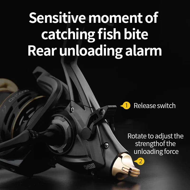Moulinet carpe LINNHUE QH3000-9000 double frein 20kg - Carretilha pesca mer avec bobine spare