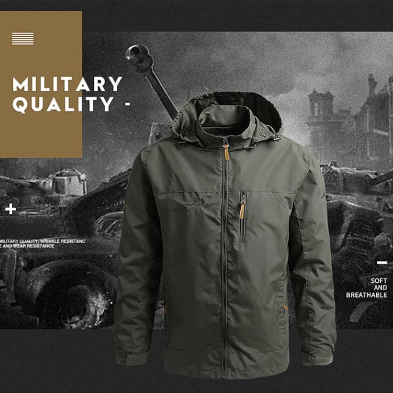 Veste tactique homme imperméable coupe-vent légère pour pêche sportive et randonnée militaire