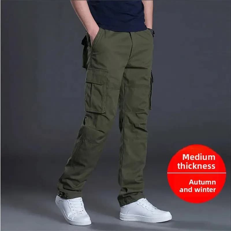 Pantalon de travail décontracté résistant multi-poches pour pêche et loisirs outdoor
