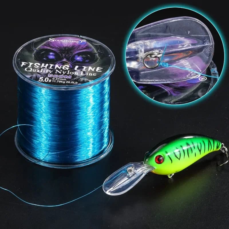 Ligne de pêche Sougayilang Nylon 100m-500m Monofilament Japonais ultra-résistant pour eau douce et salée