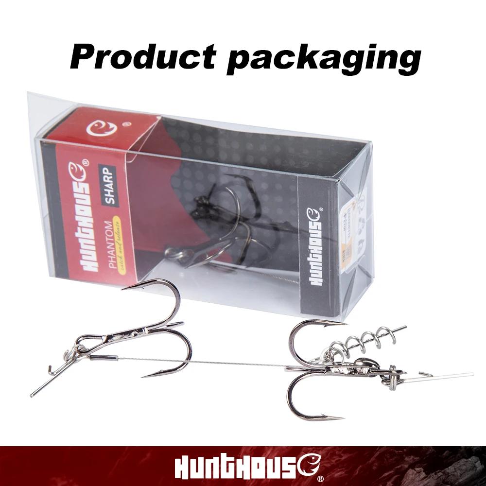 Montage leurre souple Hunthouse pour gros shads - Hameçons simples et doubles 9cm et 12cm pour pêche sportive