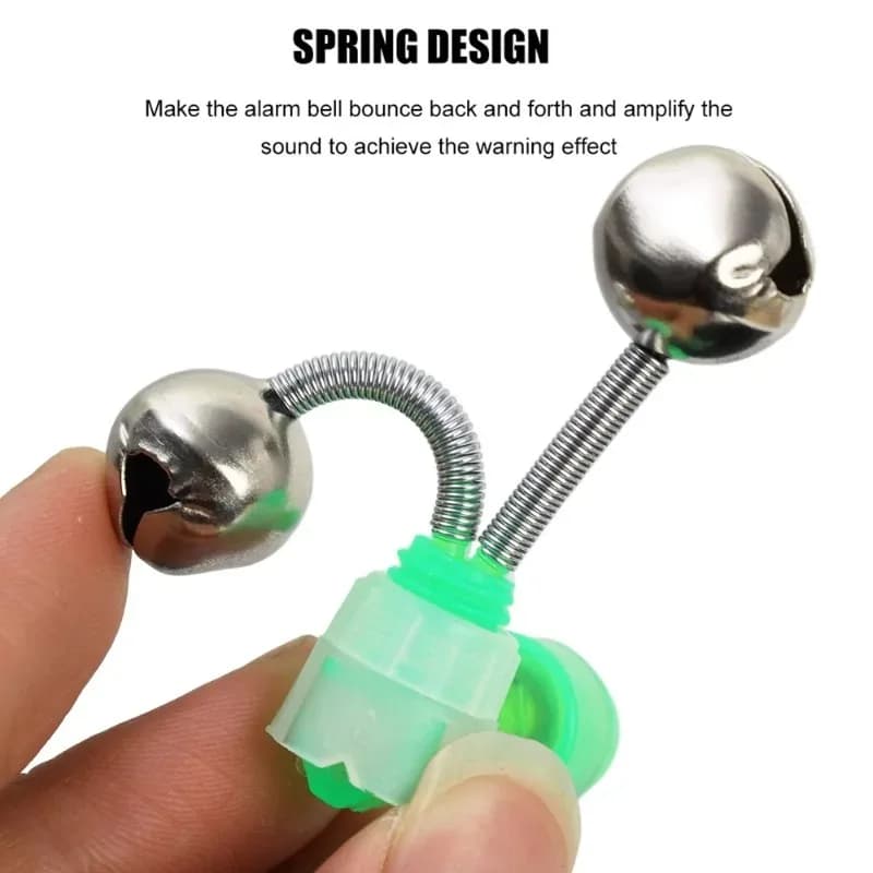 Alarme de touche LED pour pêche de nuit - 8 pièces avec clips et pinces pour canne à pêche
