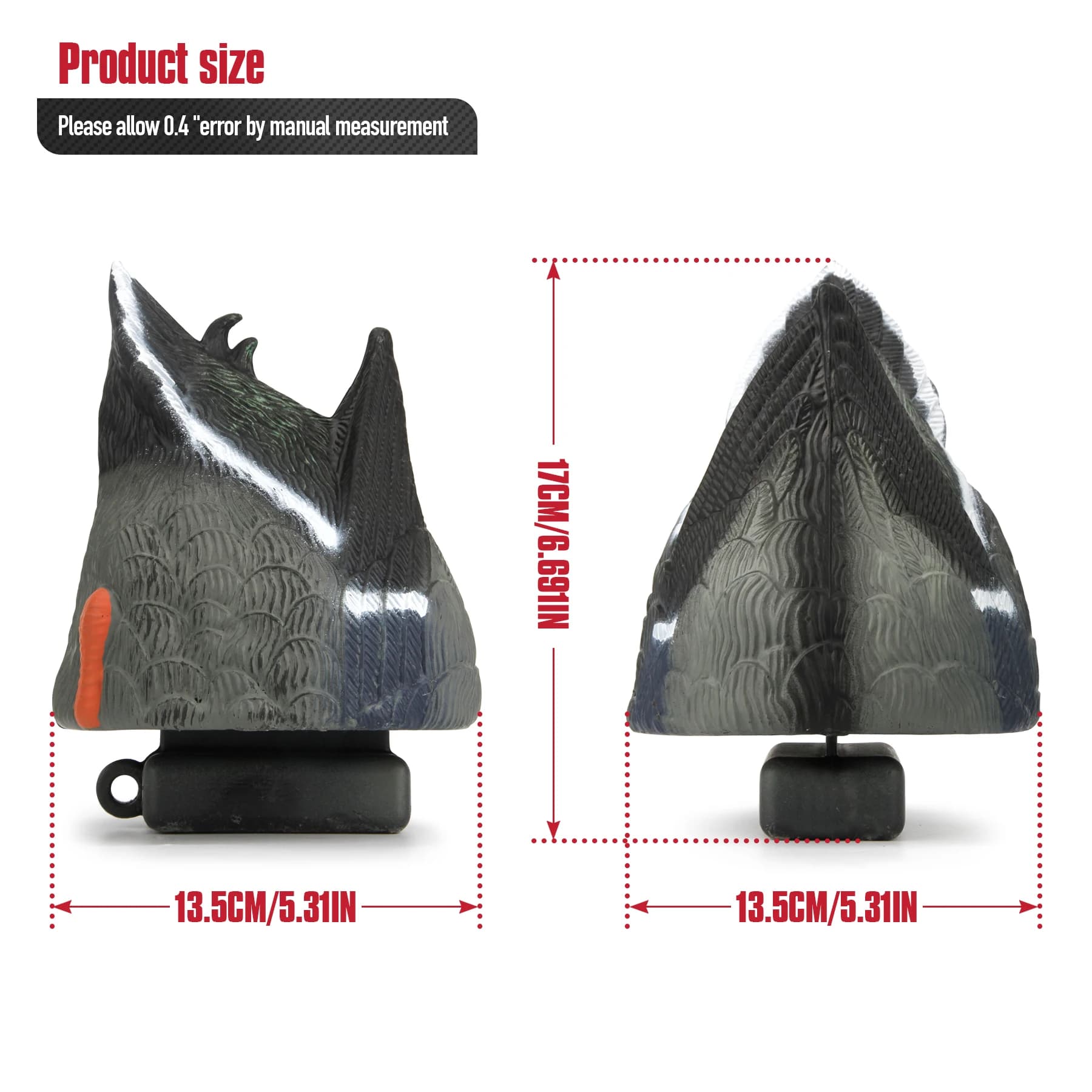 Leurre de queue de canard 3D avec quille lestée - Accessoire de chasse flottant et réaliste