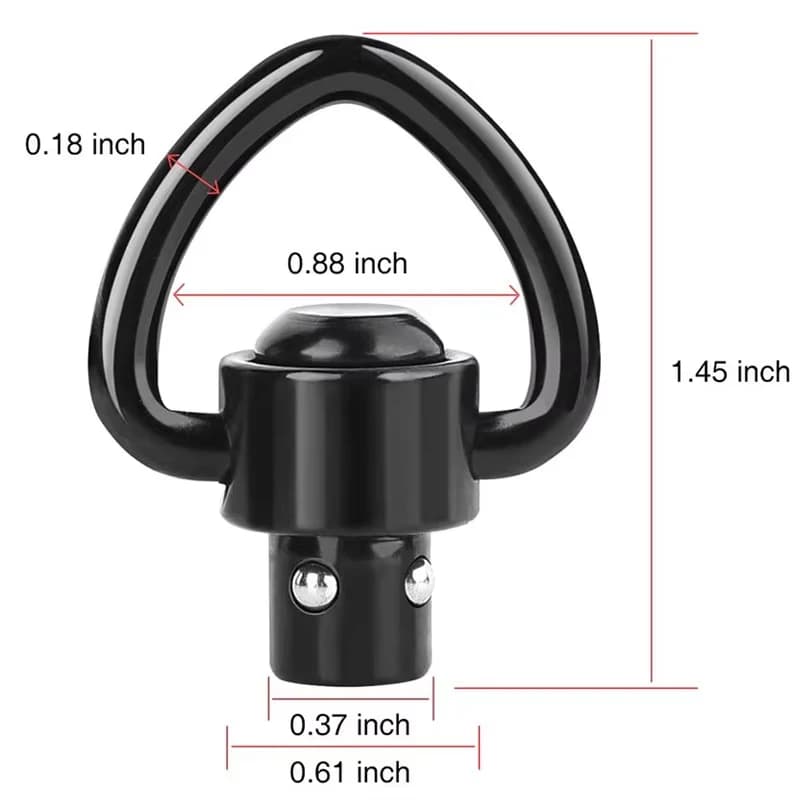 Bretelle DIZETION réglable avec boucle QD rapide - Pour fusil de pêche ajustable et sécurisé