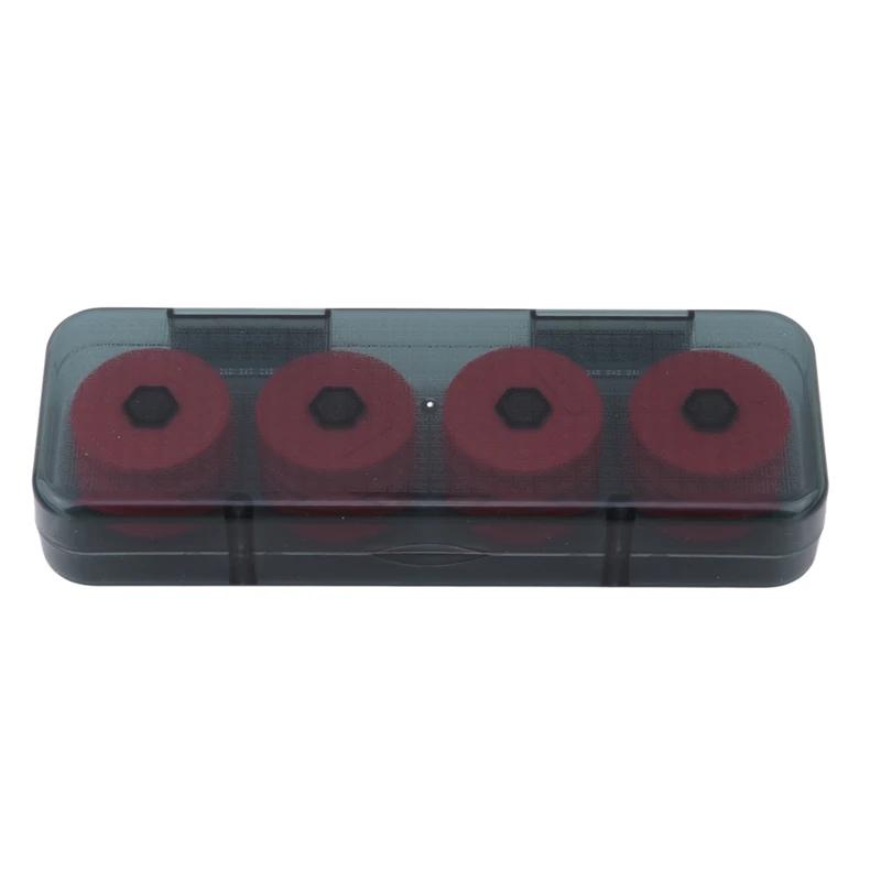 Boîte de rangement pour pêche avec bobines et dévidoirs pour lignes principales rouges et accessoires