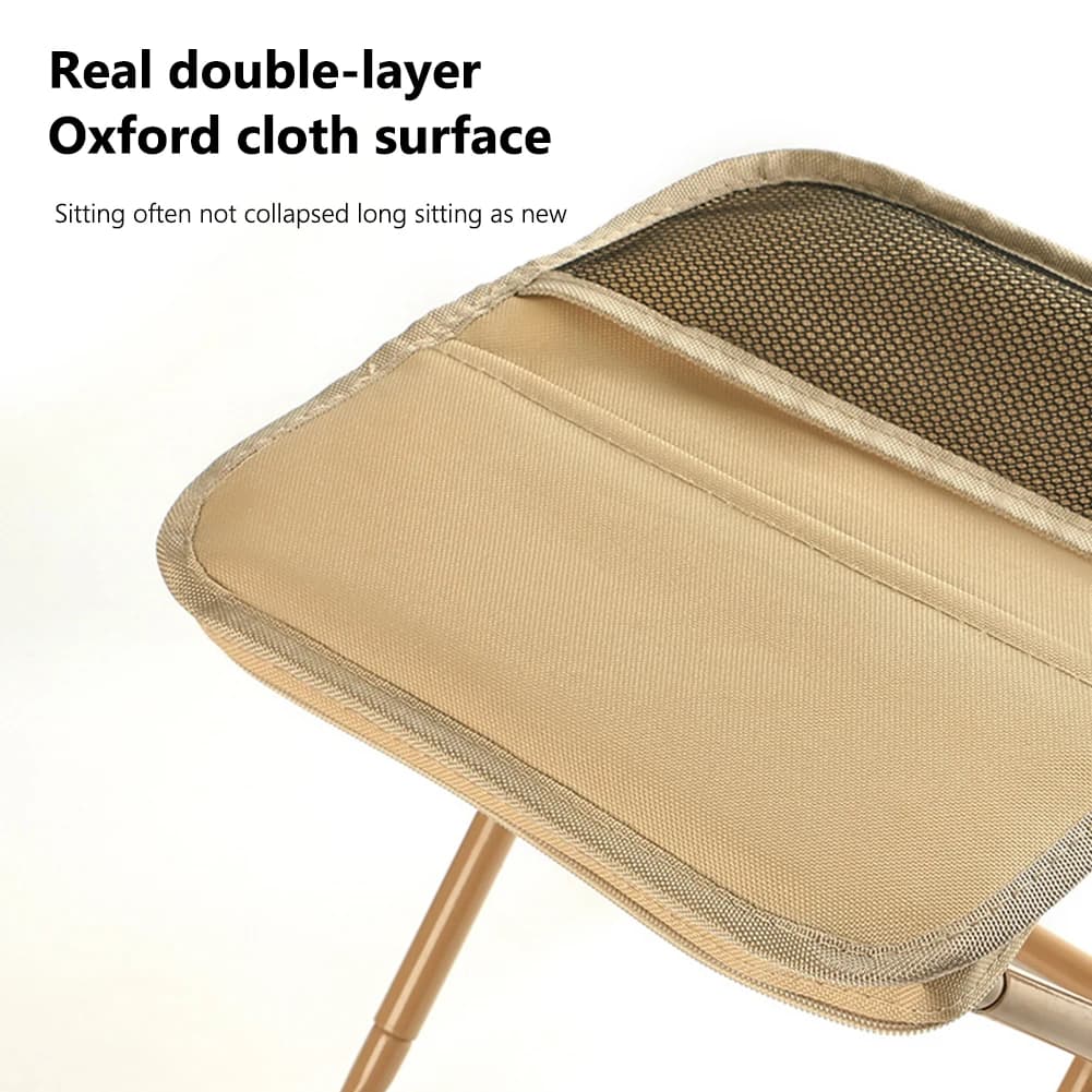 Chaise pliante avec rangement intégré et filet pour pique-nique, jardinage et pêche