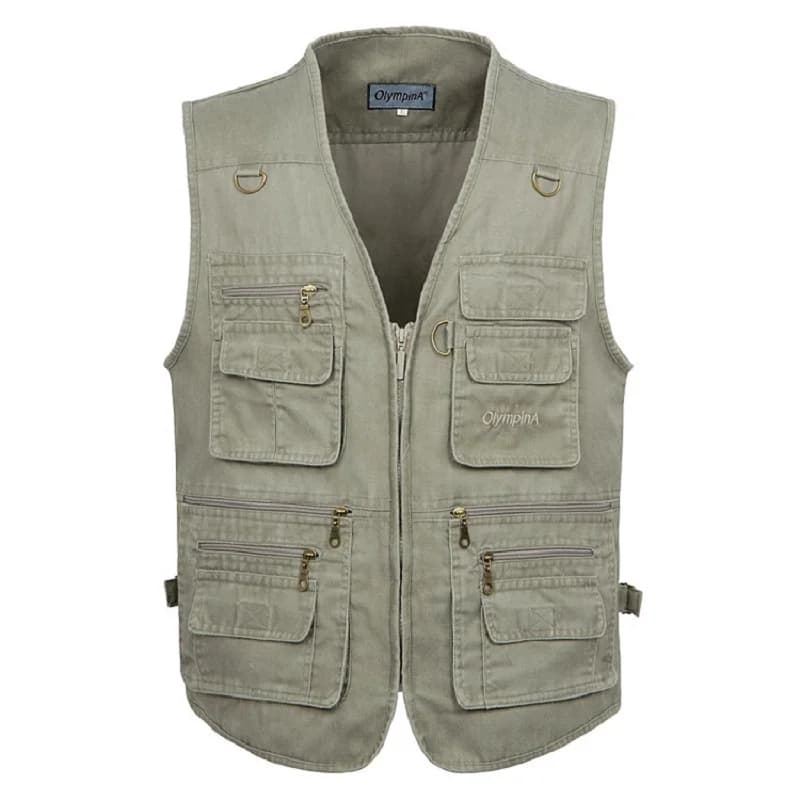 Veste homme multi-poches sans manches grande taille 10XL pêche travail extérieur printemps