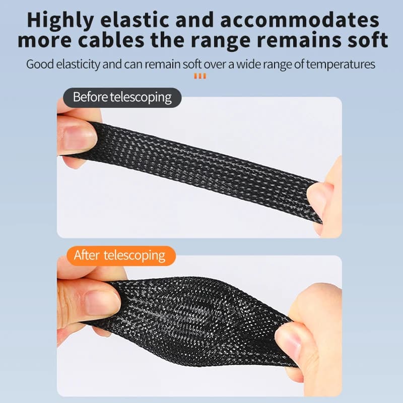 Gaine isolante noire 1/5/10M pour câbles pêche protection gainage électrique tube nylon ignifuge