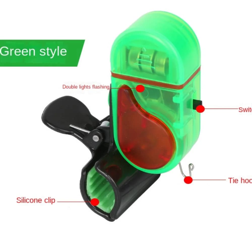 Clochette alarme de touche haute sensibilité - Accessoire pêche avec clip pour canne et buzzer intégré