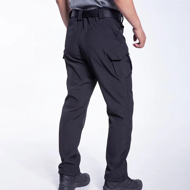 Pantalon cargo hiver doublé polaire imperméable pêche travail outdoor chaud homme