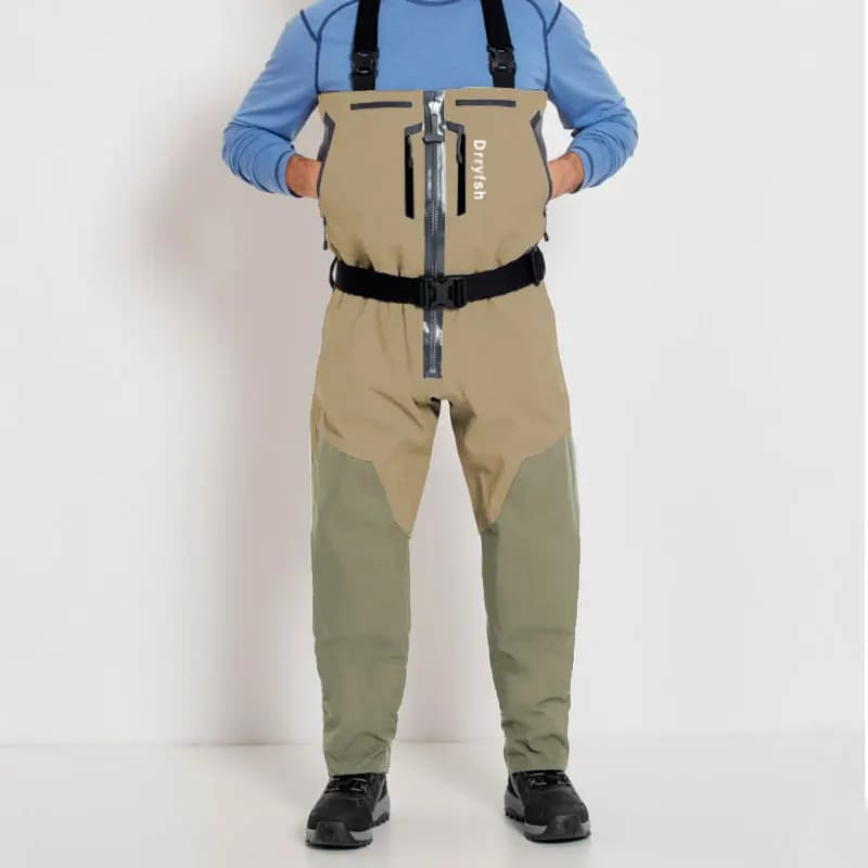 Waders convertibles respirants pour pêche à la mouche - Pantalon de pêche léger avec fermeture éclair pour hommes