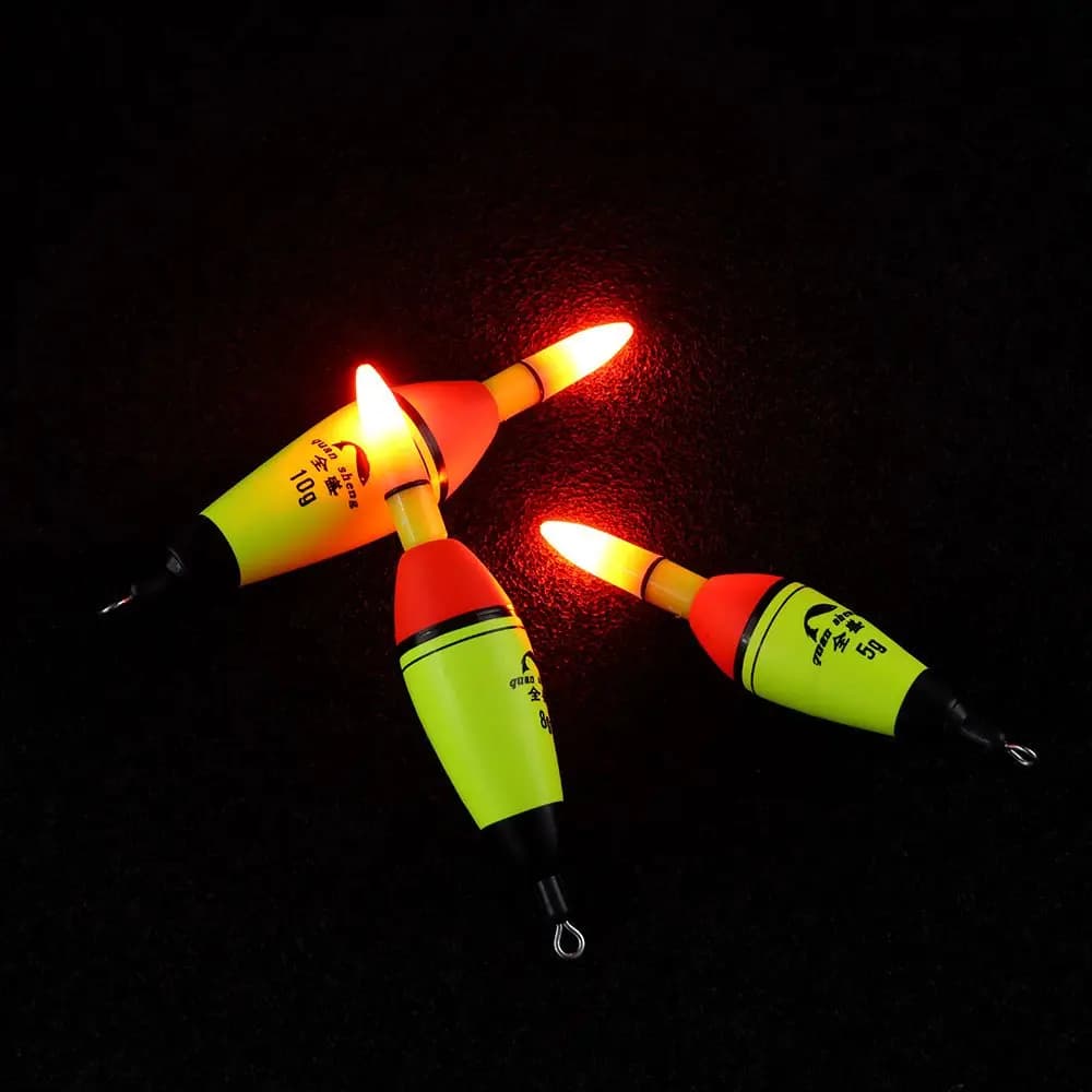 Boule lumineuse flottante pêche de nuit 5g à 100g avec bâton électronique et mousse EVA