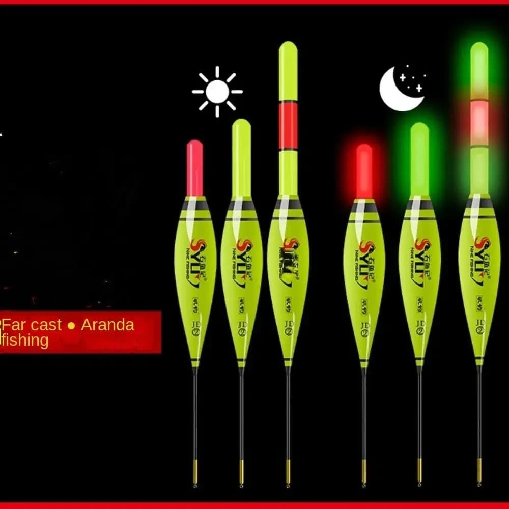 Indicateur de touche lumineux électronique 3 lumières pour pêche de nuit flotteur coulissant tube dérive