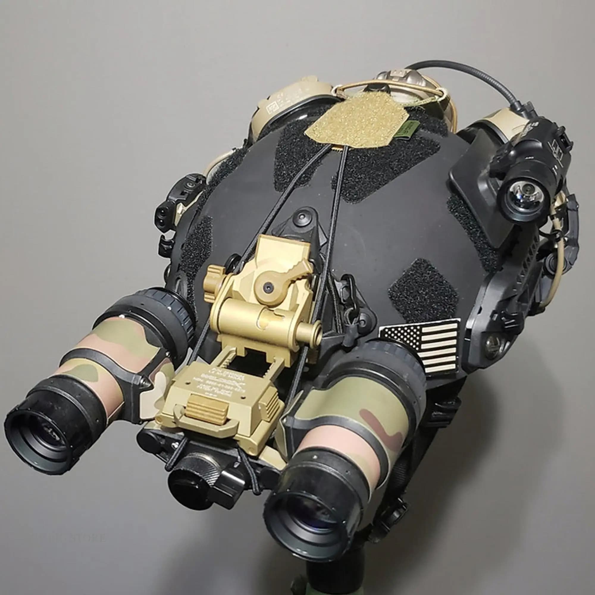 Kit renforcement NVG style KC pour casque pêche - Fixation sécurisée jumelles nuit pêche nocturne