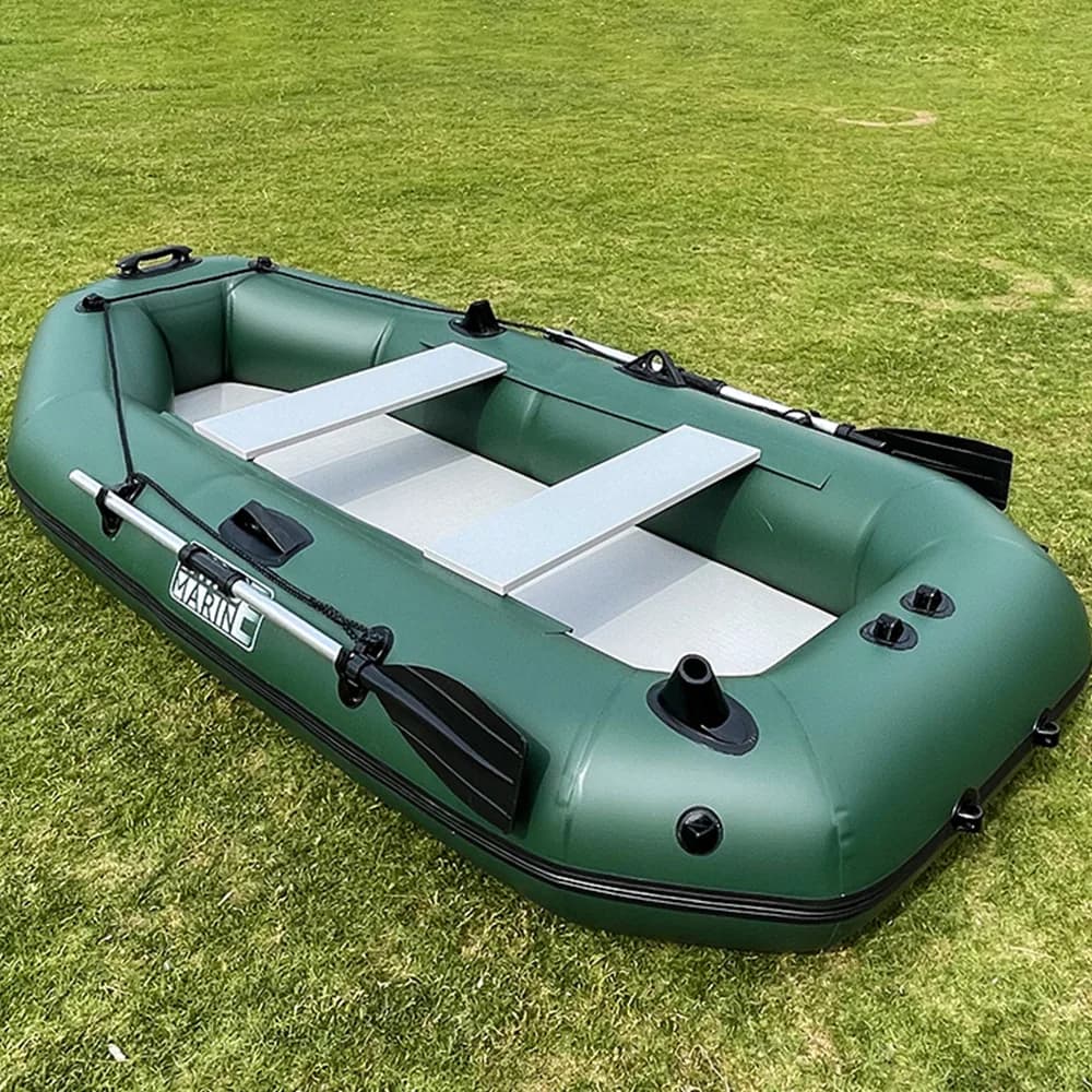 Bateau gonflable pêche ventre PVC Savagemarine kayak leurre installation moteur hors-bord rivière lac transportable