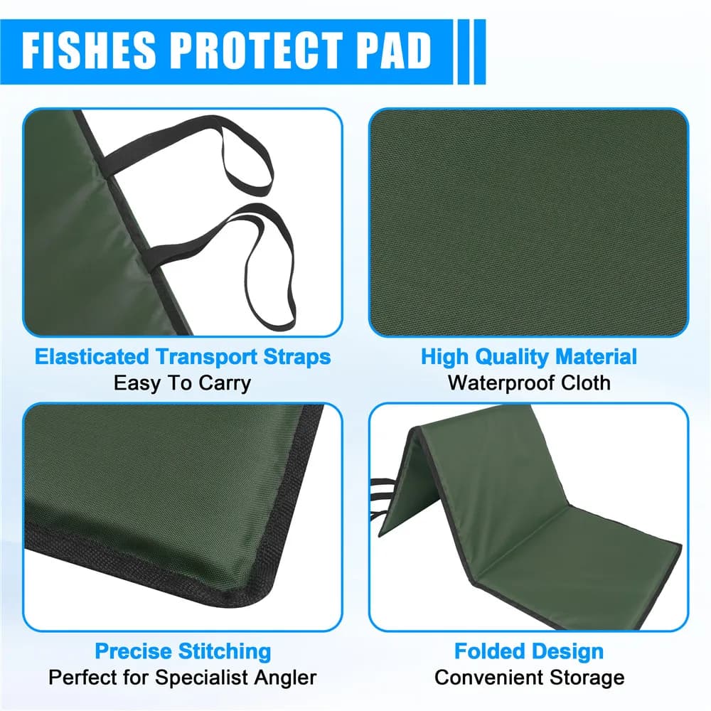 Tapis de décrochage carpe portable pliable rembourré - Protection poisson équipement pêche carpe